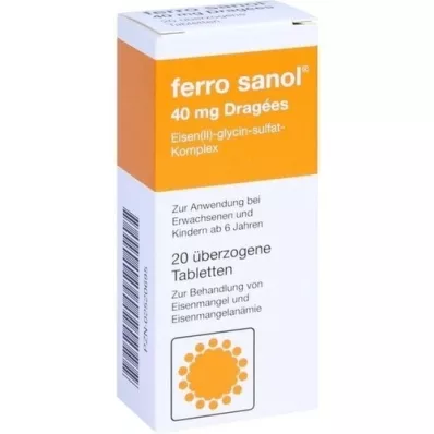 FERRO SANOL Belagda tabletter, 20 st