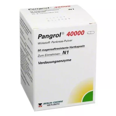 PANGROL 40.000 hårda kepsar med enteric-coated pell, 50 st