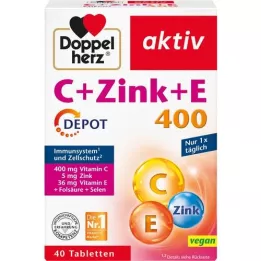 DOPPELHERZ C+Zinc+E Depåtabletter, 40 st
