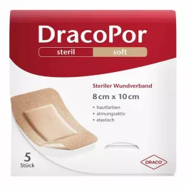 DRACOPOR Sårförband 8x10 cm sterilt hudfärgat, 5 st