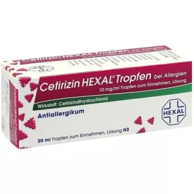 CETIRIZIN HEXAL Droppar mot allergier, 20 ml