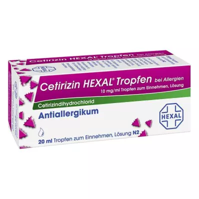 CETIRIZIN HEXAL Droppar mot allergier, 20 ml CETIRIZIN HEXAL Droppar mot allergier, 20 ml