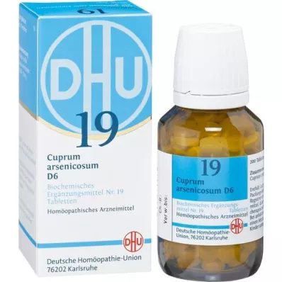 BIOCHEMIE DHU 19 Cuprum arsenicosum D 6 tabletter, 200 st