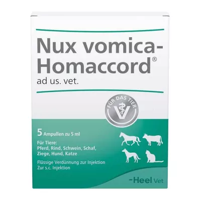 NUX VOMICA HOMACCORD ad us.vet.ampuller, 5 st NUX VOMICA HOMACCORD ad us.vet.ampuller, 5 st