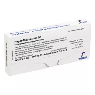 HEPAR MAGNESIUM D 6 Ampuller, 8X1 ml