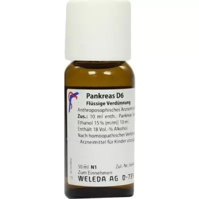 PANKREAS D 6 Utspädning, 50 ml