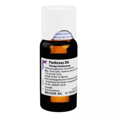 PANKREAS D 6 Utspädning, 50 ml