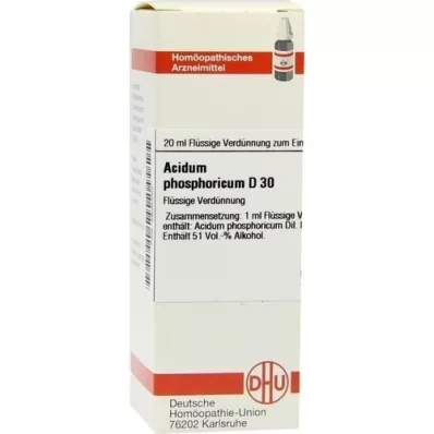 ACIDUM PHOSPHORICUM D 30 Utspädning, 20 ml