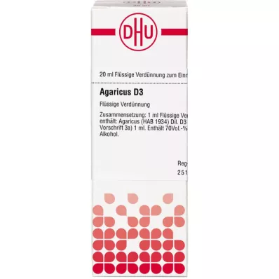 AGARICUS D 3 Utspädning, 20 ml