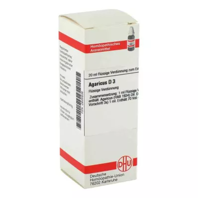 AGARICUS D 3 Utspädning, 20 ml