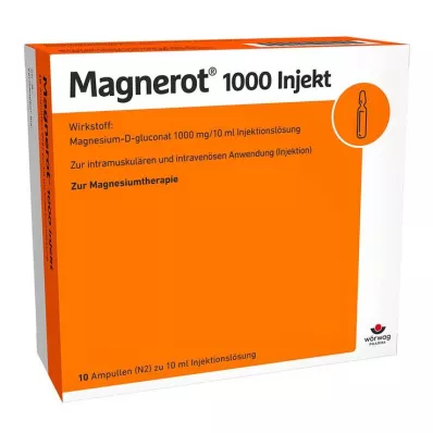 MAGNEROT 1000 Injektionsampuller, 10X10 ml MAGNEROT 1000 Injektionsampuller, 10X10 ml