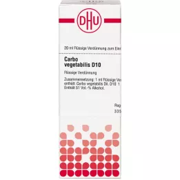 CARBO VEGETABILIS D 10 Utspädning, 20 ml