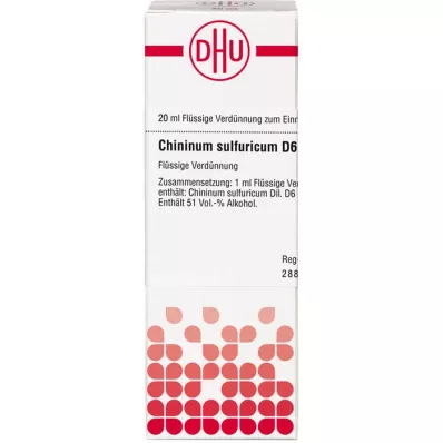 CHININUM SULFURICUM D 6 Utspädning, 20 ml