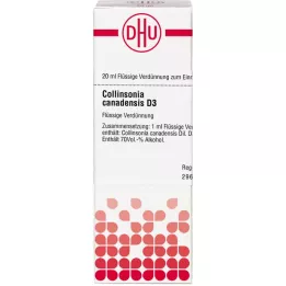 COLLINSONIA CANADENSIS D 3 Utspädning, 20 ml