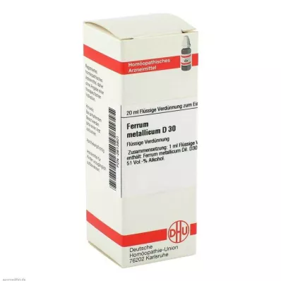 FERRUM METALLICUM D 30 utspädning, 20 ml FERRUM METALLICUM D 30 utspädning, 20 ml
