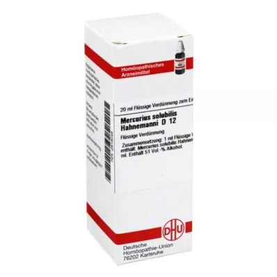 MERCURIUS SOLUBILIS Hahnemanni D 12 Spädning, 20 ml MERCURIUS SOLUBILIS Hahnemanni D 12 Spädning, 20 ml