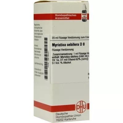 MYRISTICA SEBIFERA D 8 utspädning, 20 ml
