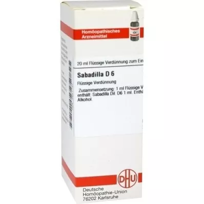 SABADILLA D 6 Utspädning, 20 ml