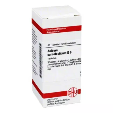 ACIDUM SARCOLACTICUM D 6 tabletter, 80 pc
