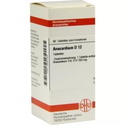 ANACARDIUM D 12 tabletter, 80 st