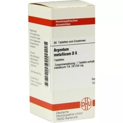 ARGENTUM METALLICUM D 6 tabletter, 80 pc