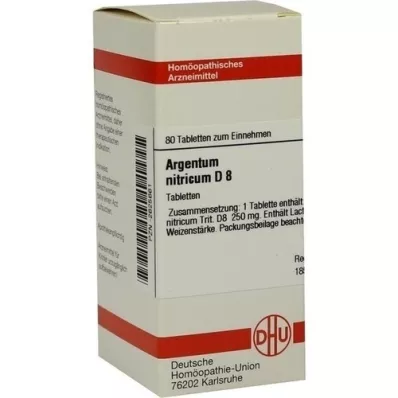 ARGENTUM NITRICUM D 8 tabletter, 80 pc