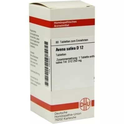 AVENA SATIVA D 12 tabletter, 80 st