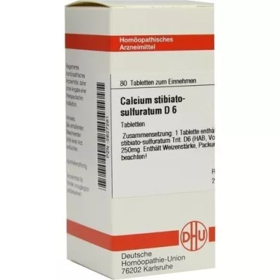 CALCIUM STIBIATO sulphuratum D 6 tabletter, 80 st