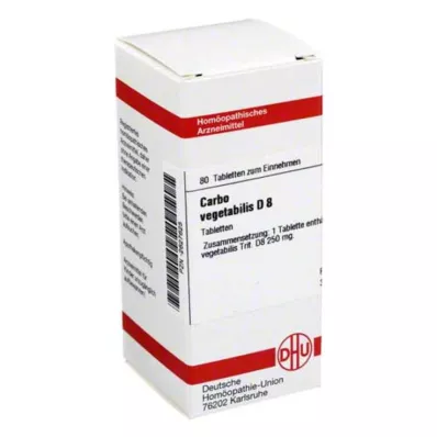 CARBO VEGETABILIS D 8 tabletter, 80 pc CARBO VEGETABILIS D 8 tabletter, 80 pc