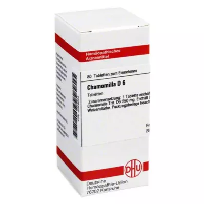CHAMOMILLA D 6 tabletter, 80 pc