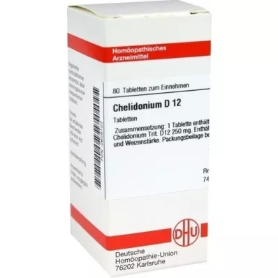 CHELIDONIUM D 12 tabletter, 80 st