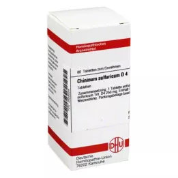 CHININUM SULFURICUM D 4 tabletter, 80 pc