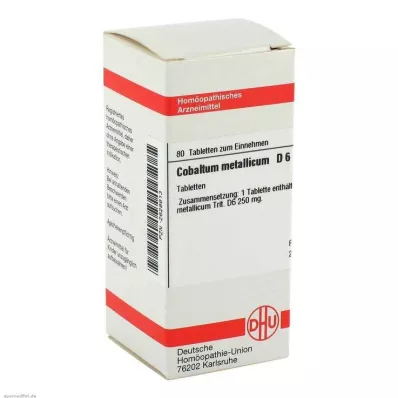 COBALTUM METALLICUM D 6 tabletter, 80 pc
