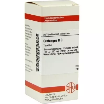 CRATAEGUS D 3 tabletter, 80 pc
