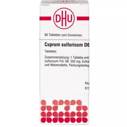 CUPRUM SULFURICUM D 6 tabletter, 80 pc