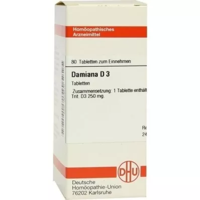 DAMIANA D 3 tabletter, 80 pc