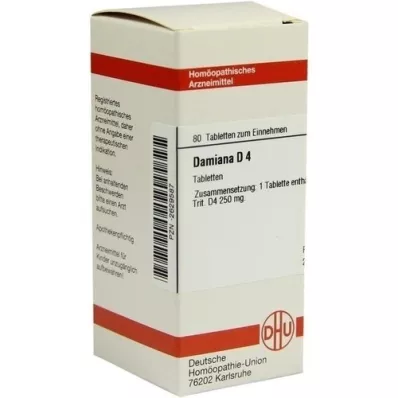 DAMIANA D 4 tabletter, 80 pc
