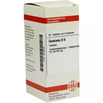 DAMIANA D 6 tabletter, 80 pc