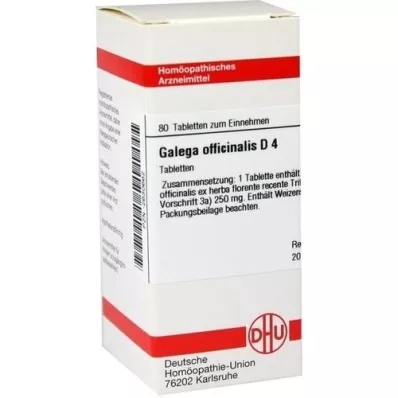GALEGA officinalis D 4 tabletter, 80 pc