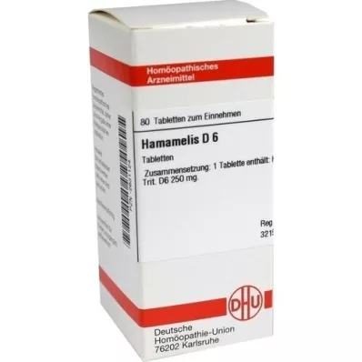 HAMAMELIS D 6 tabletter, 80 pc