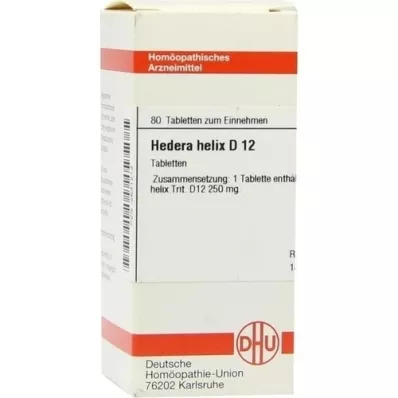 HEDERA HELIX D 12 tabletter, 80 st
