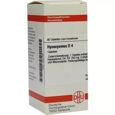 HYOSCYAMUS D 4 tabletter, 80 pc