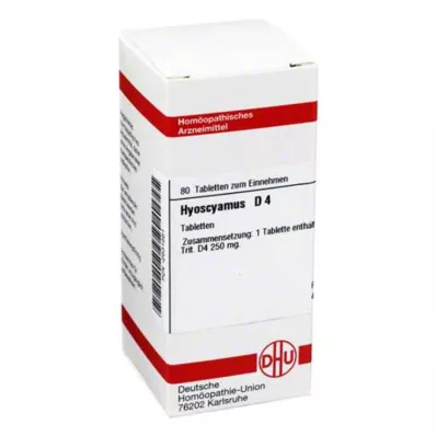 HYOSCYAMUS D 4 tabletter, 80 pc HYOSCYAMUS D 4 tabletter, 80 pc