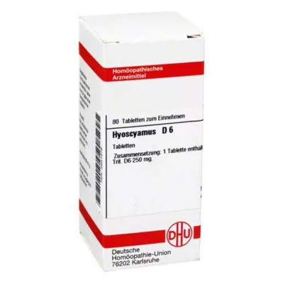HYOSCYAMUS D 6 tabletter, 80 pc HYOSCYAMUS D 6 tabletter, 80 pc