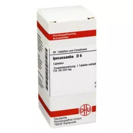 IPECACUANHA D 6 tabletter, 80 pc