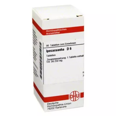 IPECACUANHA D 6 tabletter, 80 pc