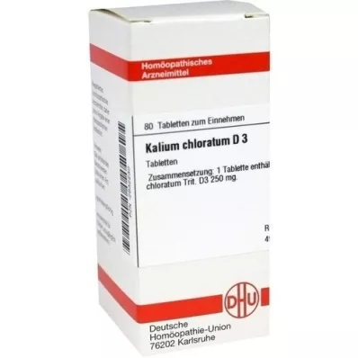 KALIUM CHLORATUM D 3 tabletter, 80 pc