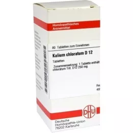 KALIUM CHLORATUM D 12 tabletter, 80 st