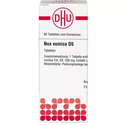 NUX VOMICA D 5 tabletter, 80 pc