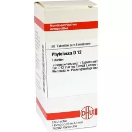 PHYTOLACCA D 12 tabletter, 80 pc